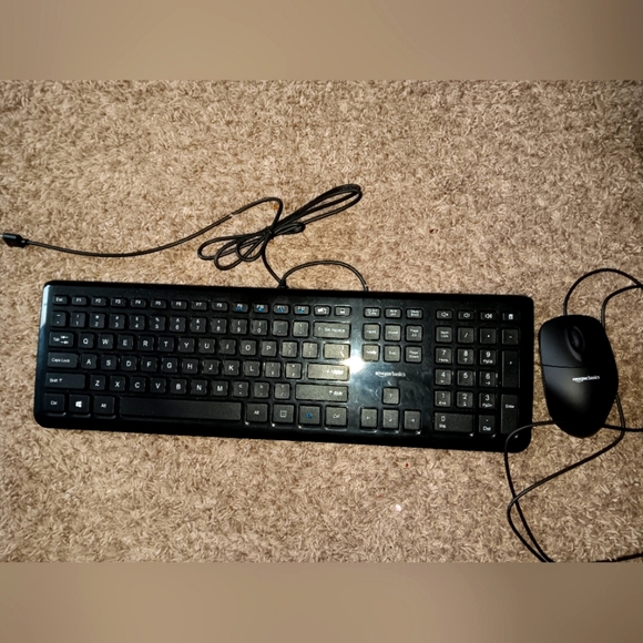 Amazon Black Keyboard and Mouse Set - Picture 1 of 5